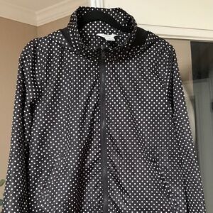 Polka dot rain jacket